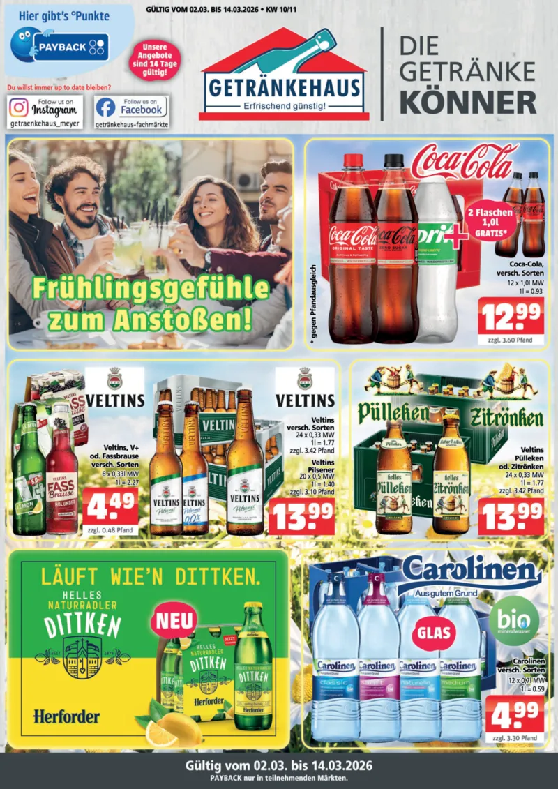 Getränkehaus Prospekt vom 02.03.2026, Seite 1