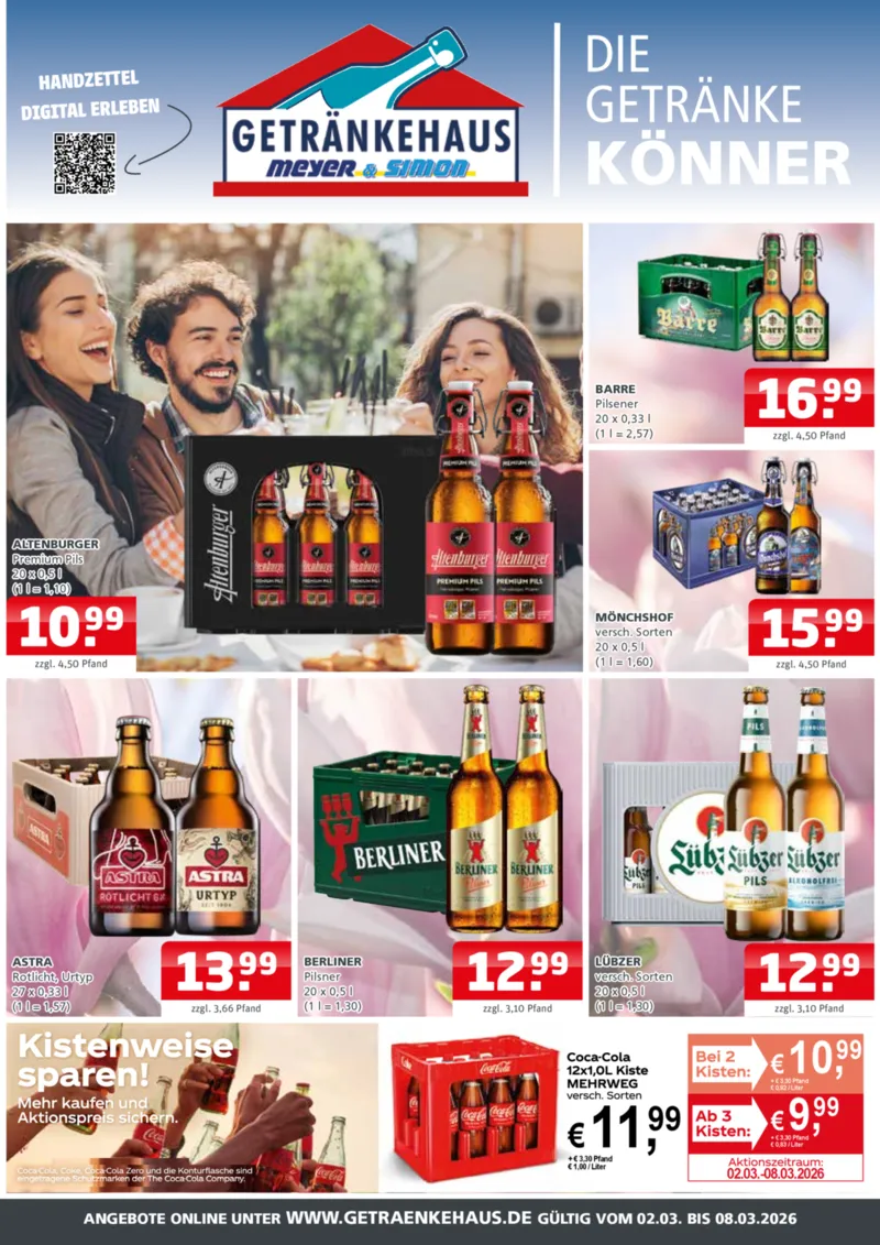 Getränkehaus Prospekt vom 02.03.2026, Seite 1