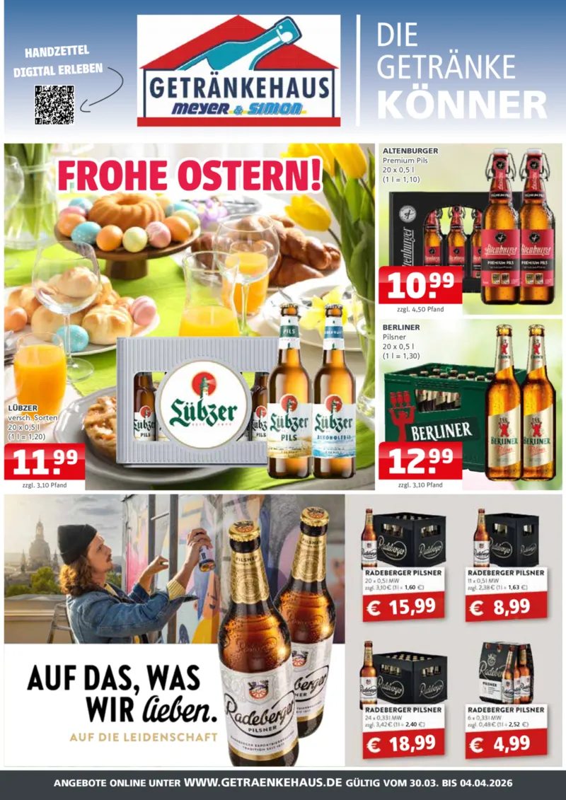 Getränkehaus Prospekt vom 30.03.2026, Seite 1