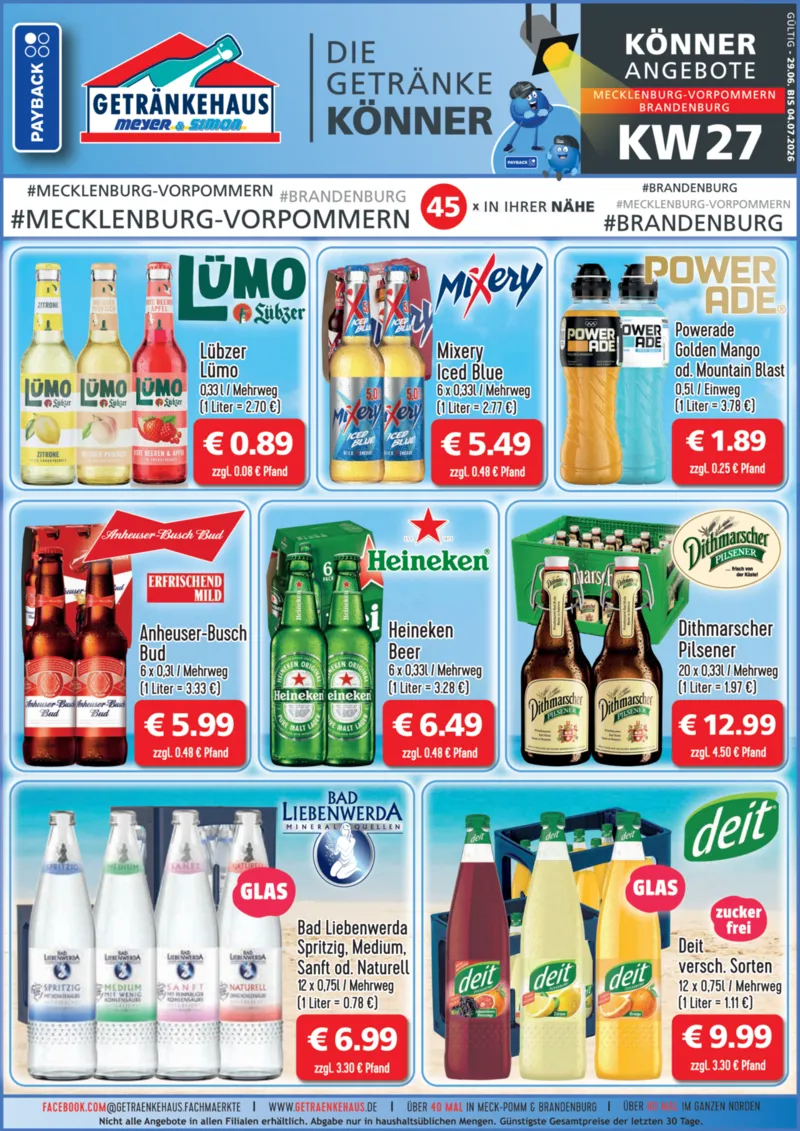 Getränkehaus Prospekt vom 29.06.2026, Seite 1