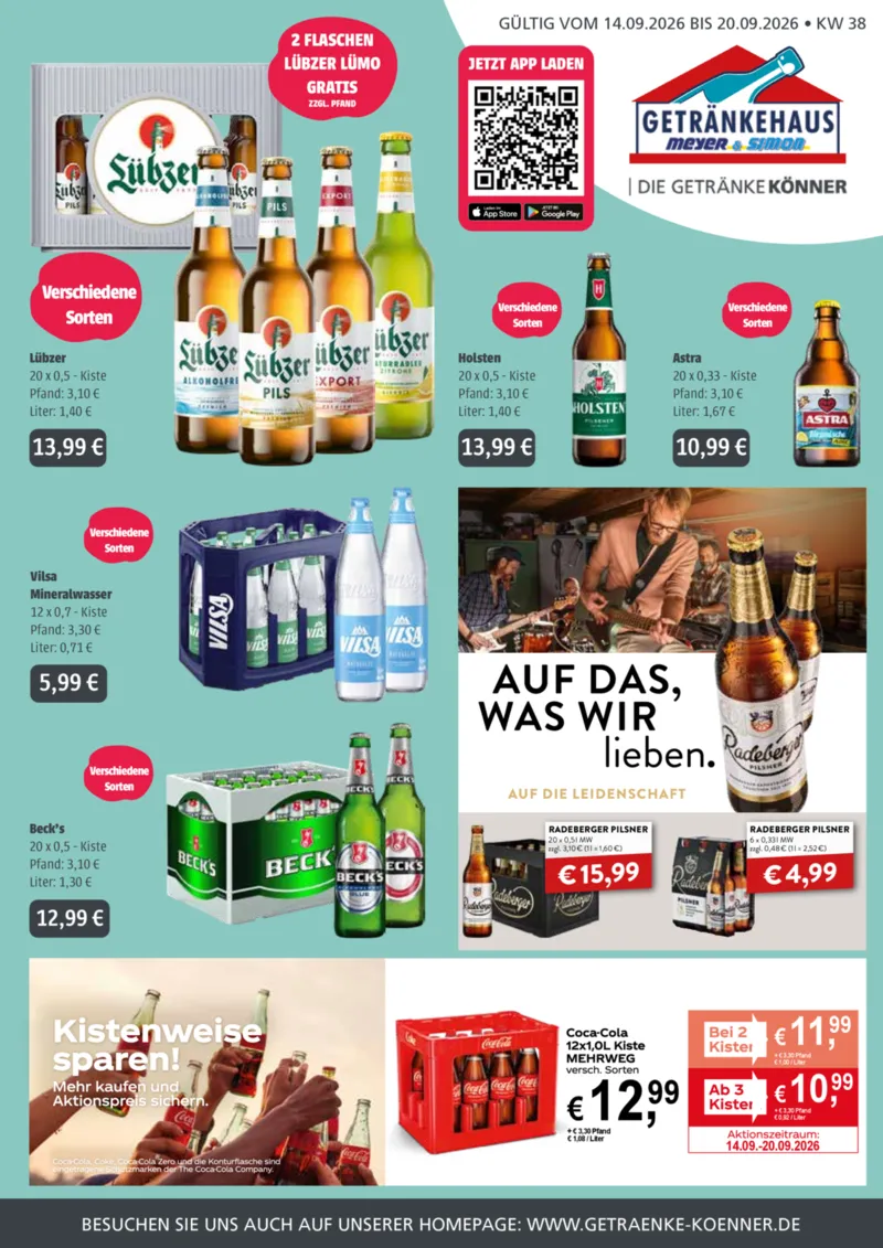 Getränkehaus Prospekt vom 14.09.2026, Seite 1