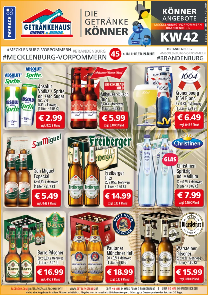 Getränkehaus Prospekt vom 12.10.2026, Seite 1