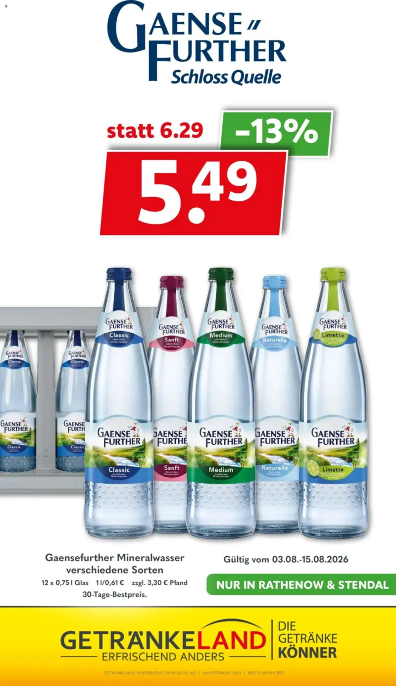 Getränkeland Prospekt vom 03.08.2026, Seite 13