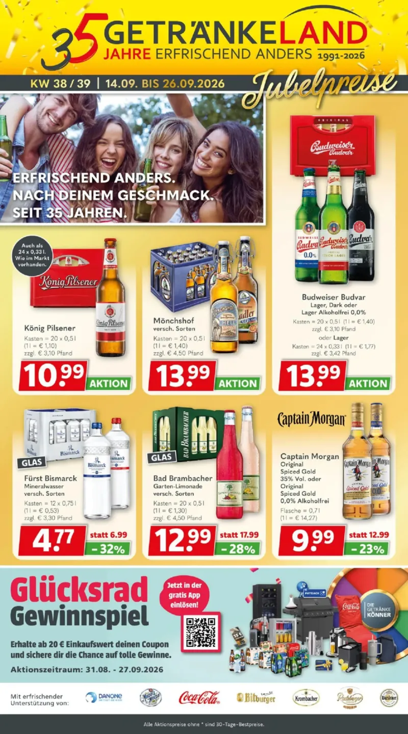 Getränkeland Prospekt vom 14.09.2026, Seite 1