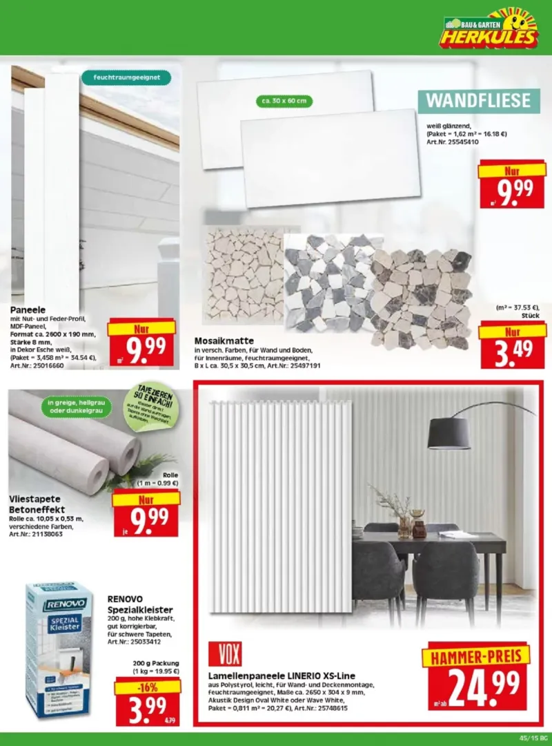Herkules Baumarkt Prospekt vom 03.11.2025, Seite 15
