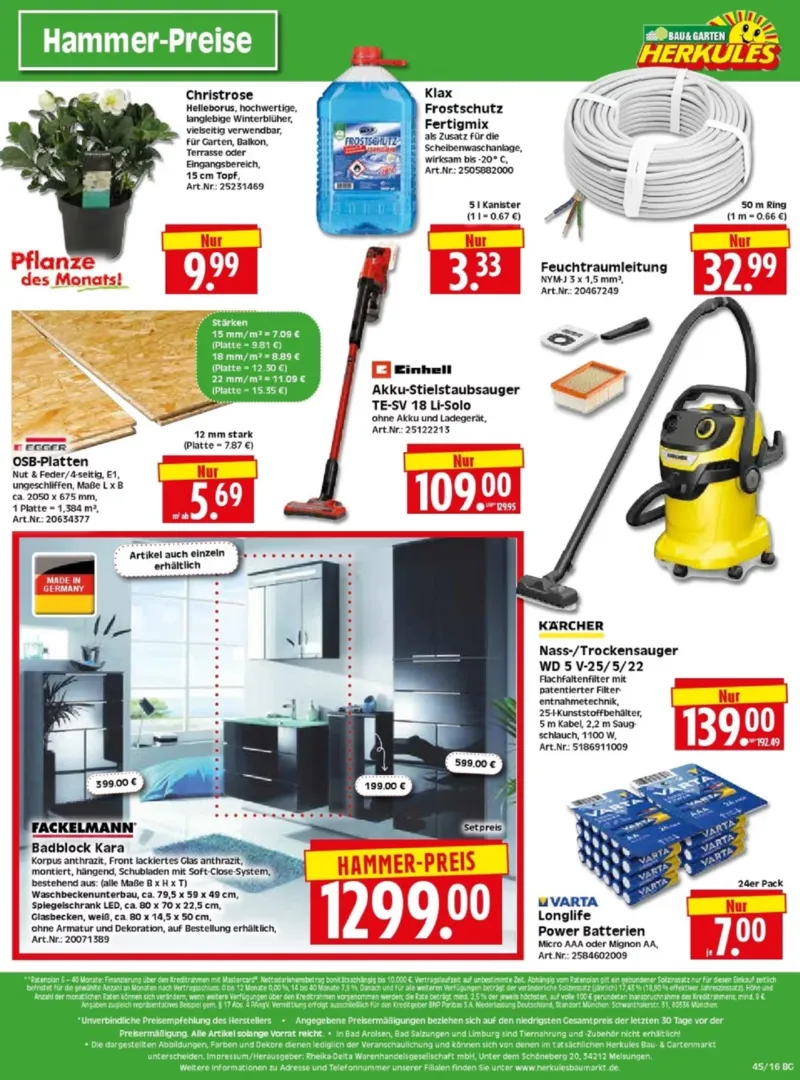 Herkules Baumarkt Prospekt vom 03.11.2025, Seite 16