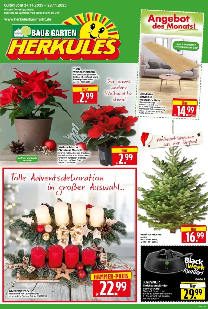 Herkules Baumarkt Prospekt vom 24.11.2025, Seite 1