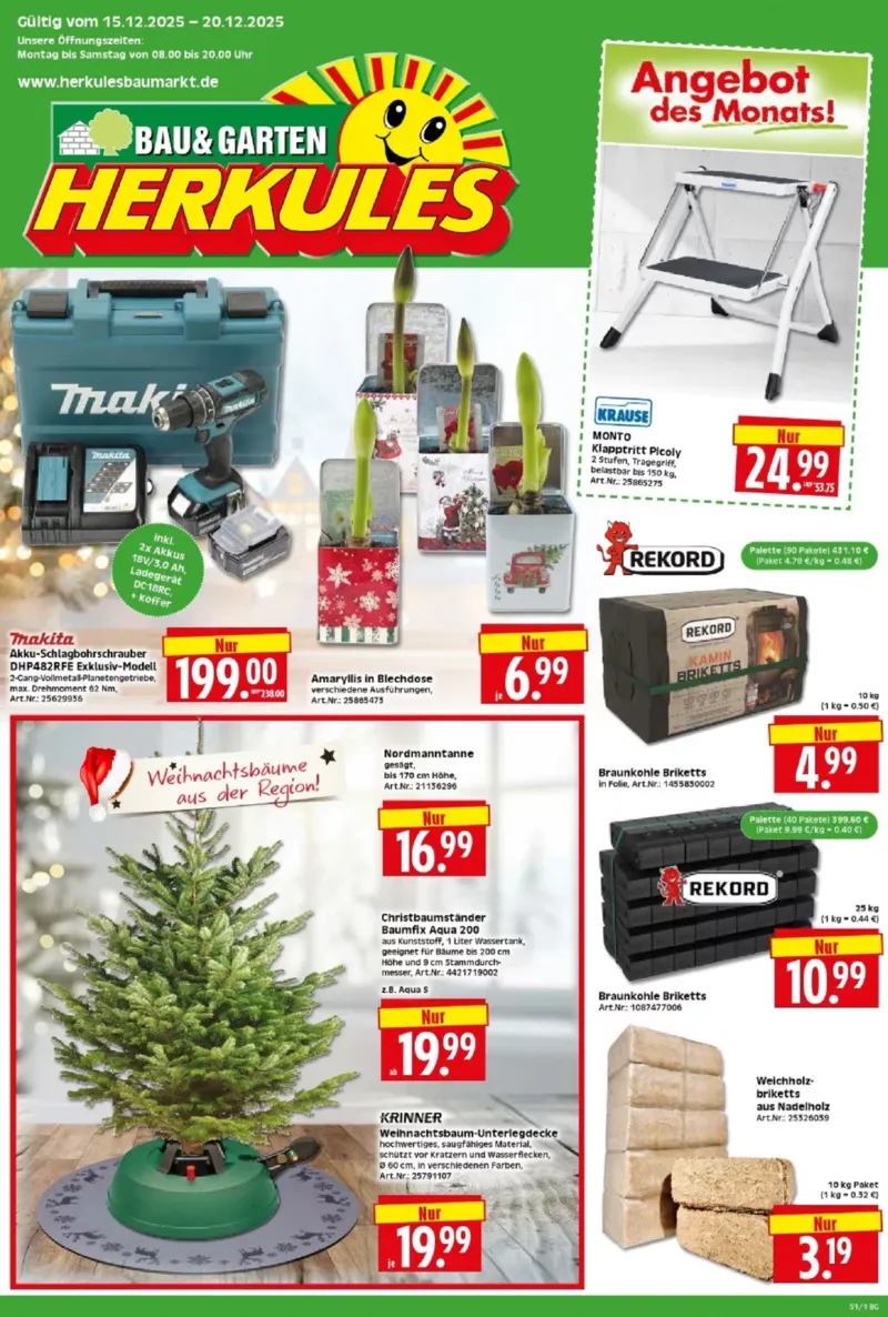 Herkules Baumarkt Prospekt vom 15.12.2025, Seite 1