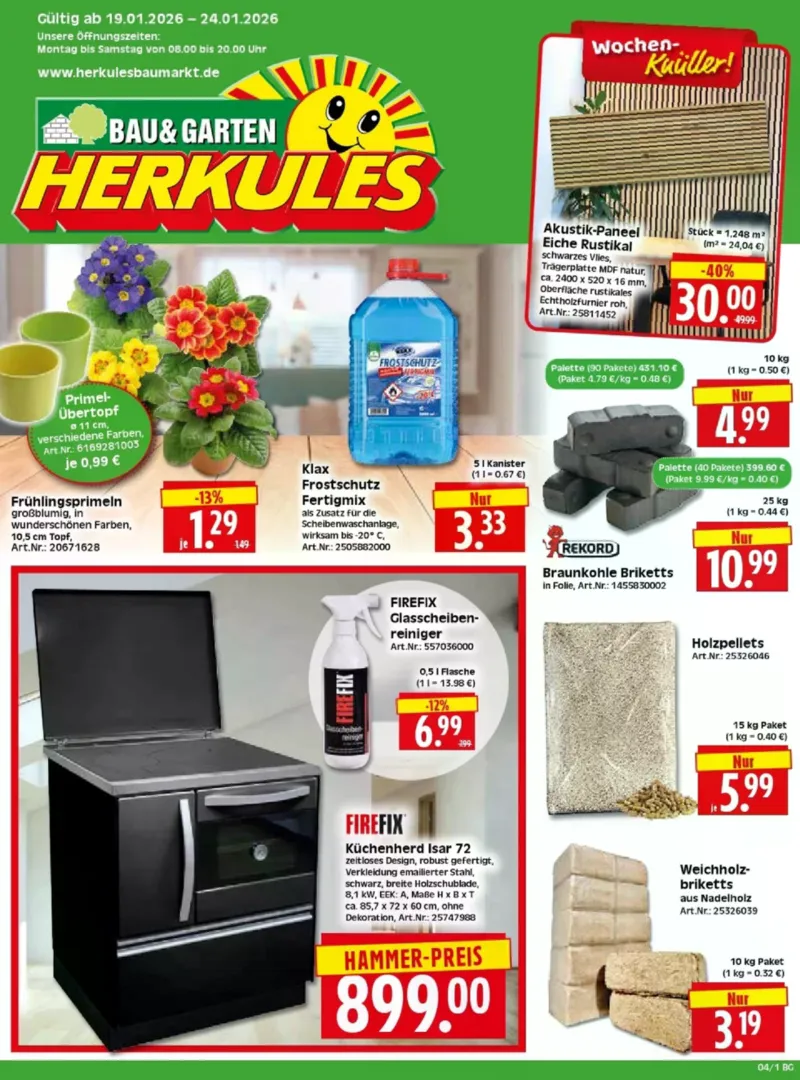 Herkules Baumarkt Prospekt vom 19.01.2026, Seite 1