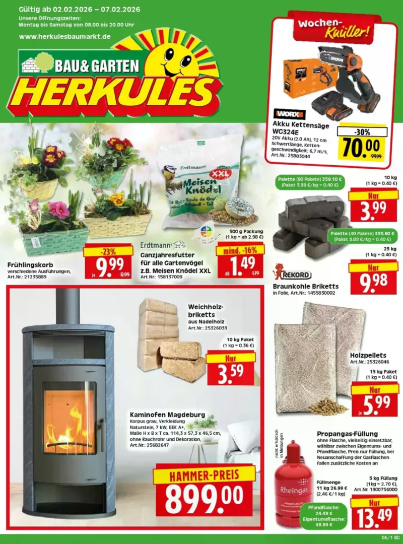 Herkules Baumarkt Prospekt vom 02.02.2026, Seite 1