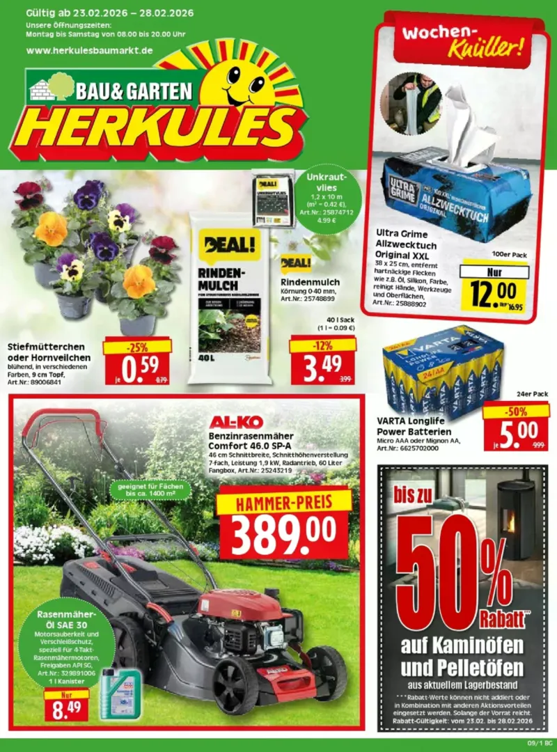Herkules Baumarkt Prospekt vom 23.02.2026, Seite 1