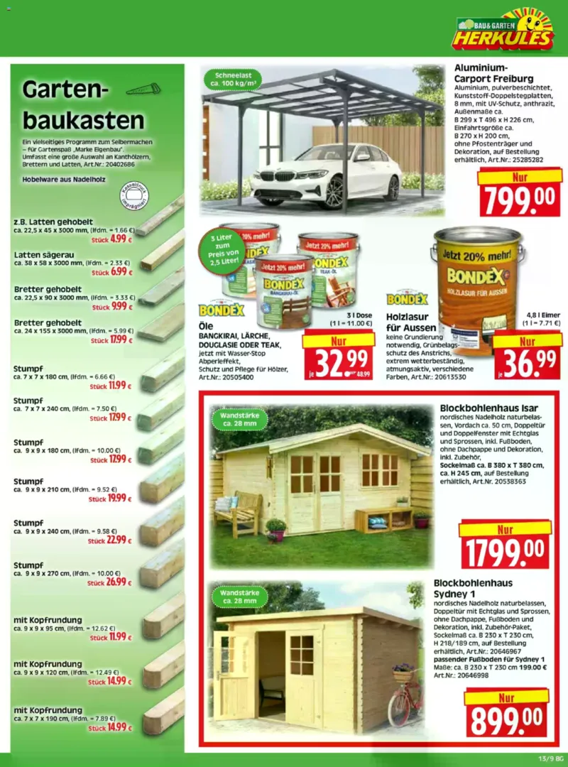 Herkules Baumarkt Prospekt vom 23.03.2026, Seite 9