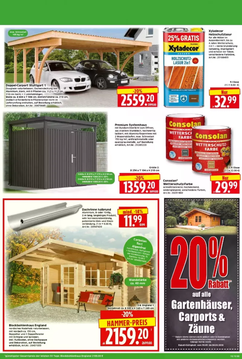 Herkules Baumarkt Prospekt vom 30.03.2026, Seite 10