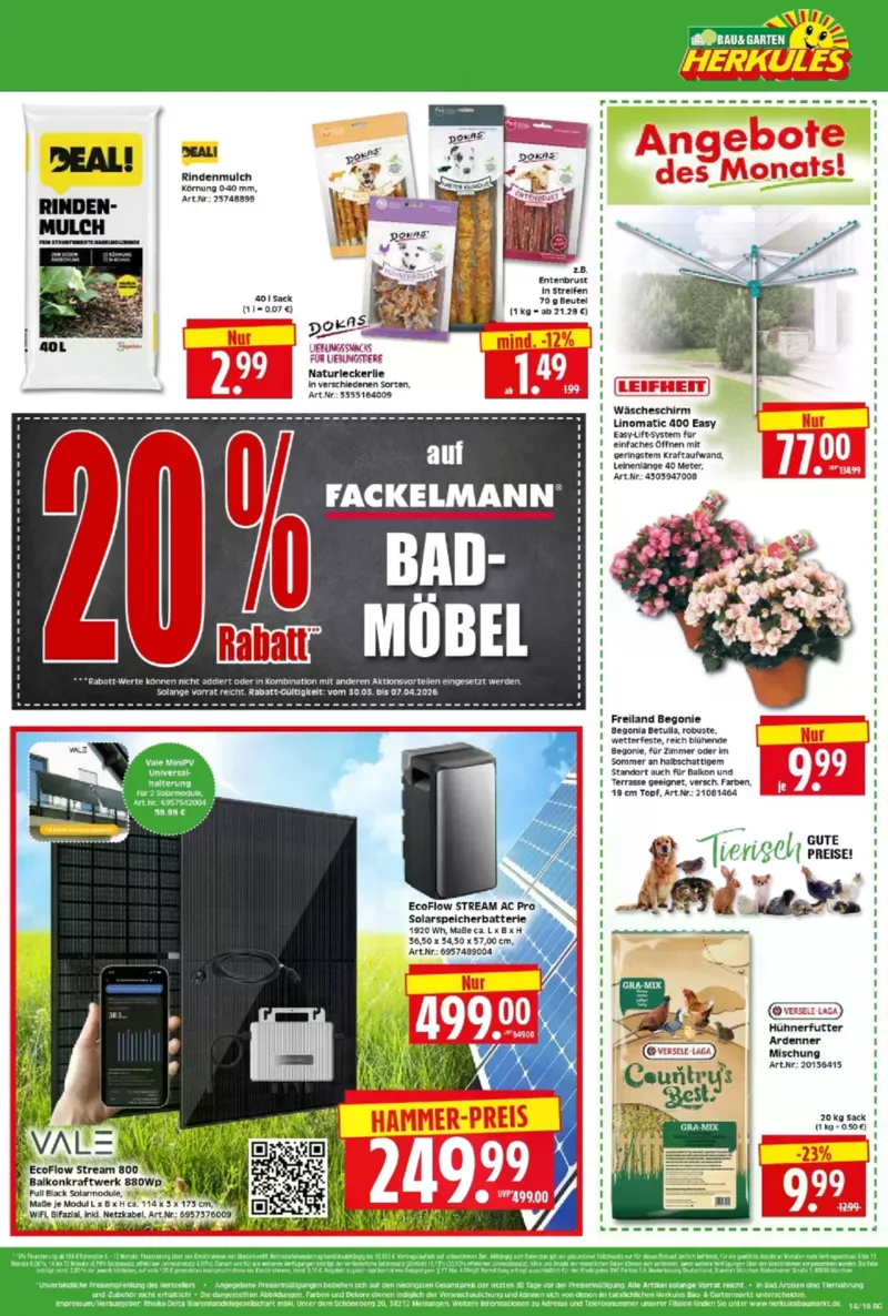 Herkules Baumarkt Prospekt vom 30.03.2026, Seite 16