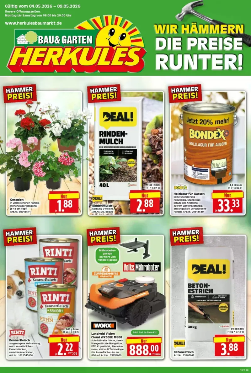 Herkules Baumarkt Prospekt vom 04.05.2026, Seite 1