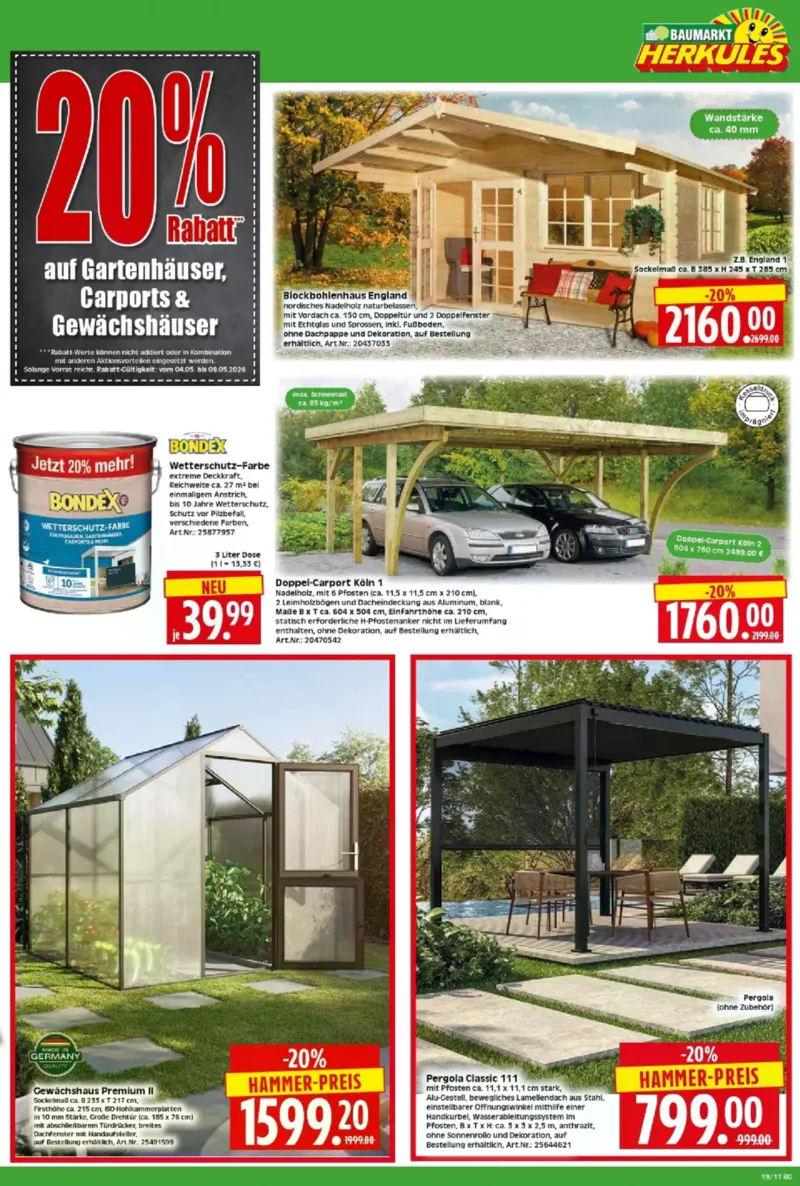 Herkules Baumarkt Prospekt vom 04.05.2026, Seite 11