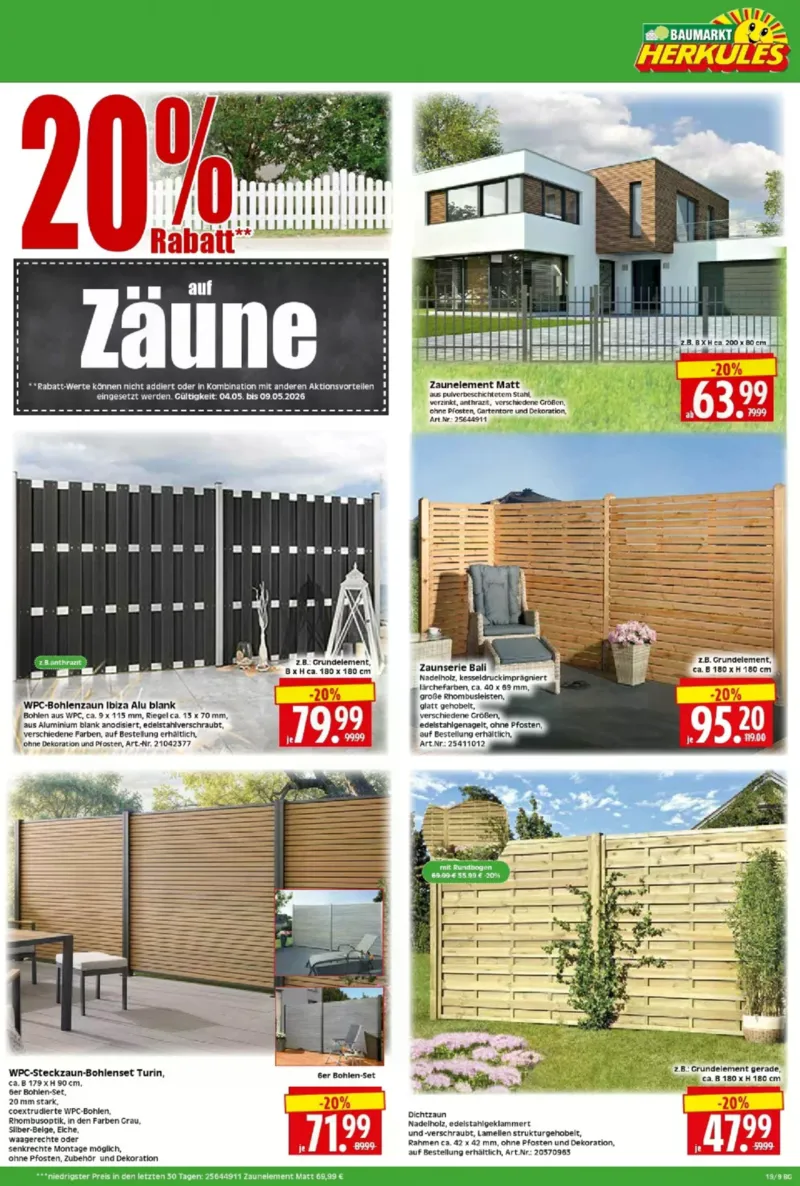 Herkules Baumarkt Prospekt vom 04.05.2026, Seite 9