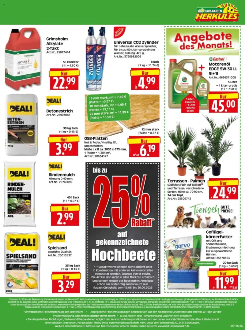 Herkules Baumarkt Prospekt vom 15.06.2026, Seite 16