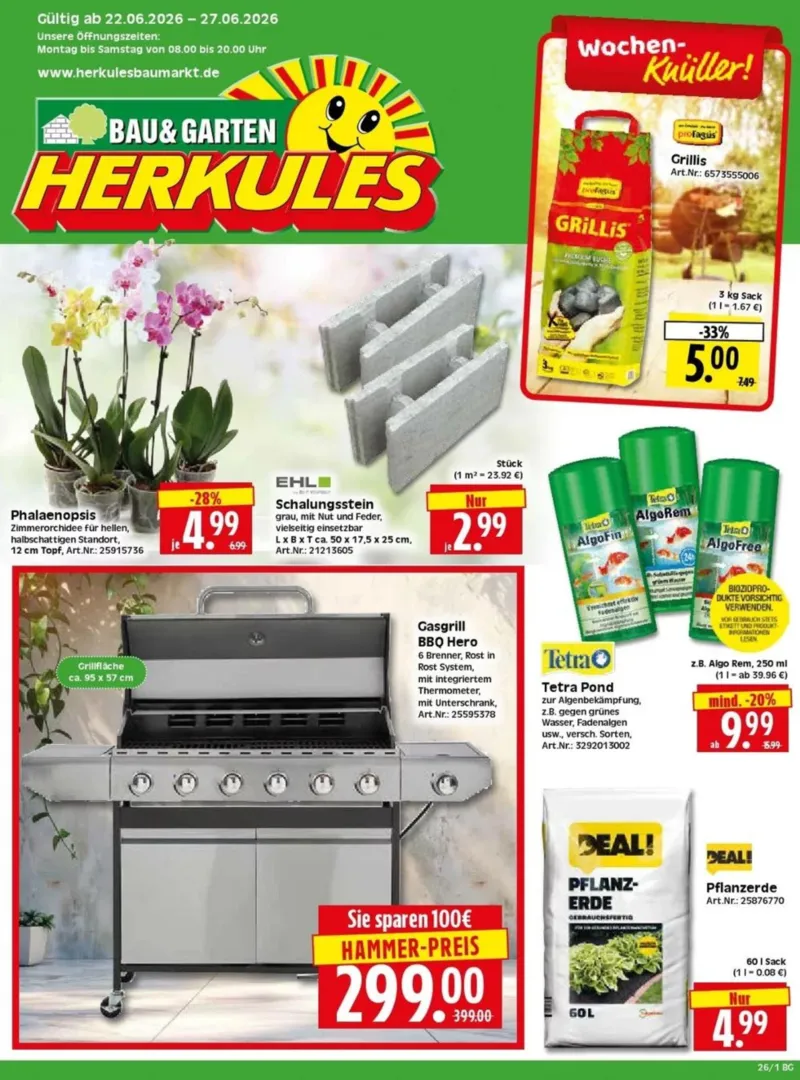 Herkules Baumarkt Prospekt vom 22.06.2026, Seite 1