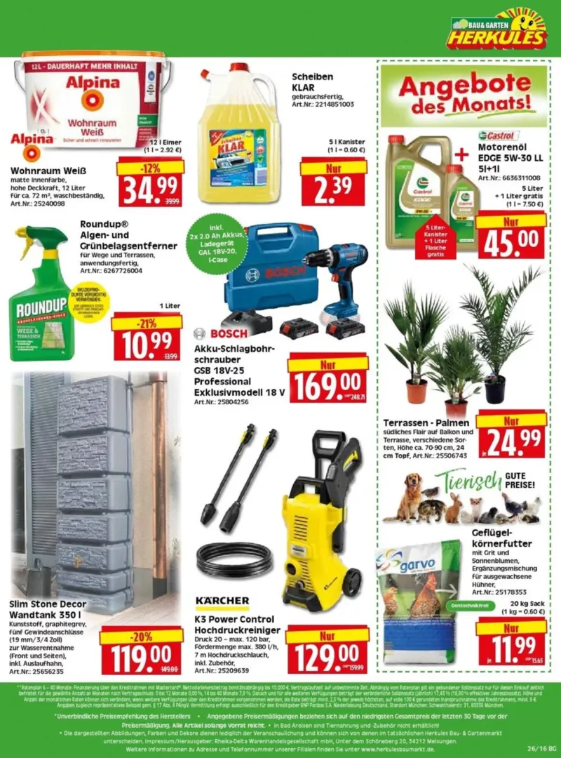 Herkules Baumarkt Prospekt vom 22.06.2026, Seite 16