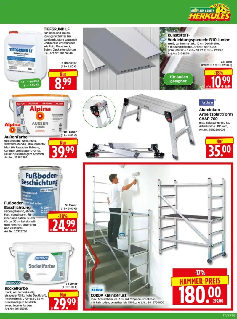 Herkules Baumarkt Prospekt vom 29.06.2026, Seite 13