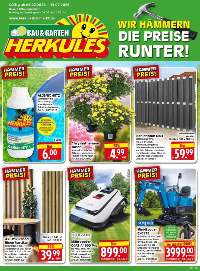 Herkules Baumarkt Prospekt vom 06.07.2026, Seite 1