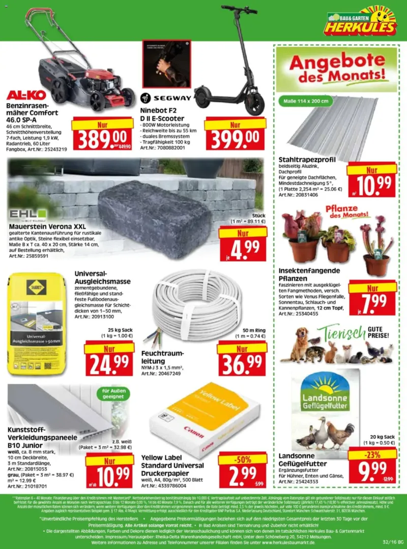 Herkules Baumarkt Prospekt vom 03.08.2026, Seite 16