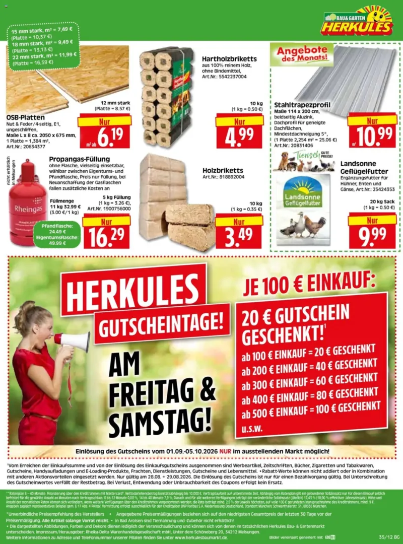 Herkules Baumarkt Prospekt vom 24.08.2026, Seite 12