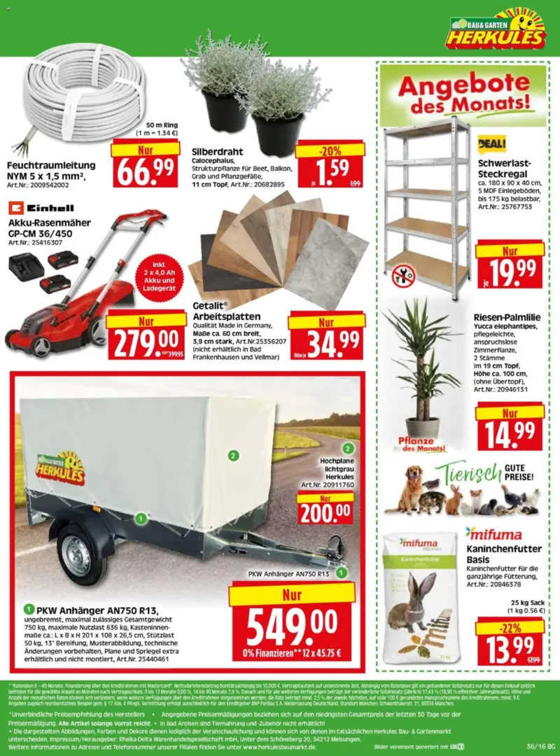 Herkules Baumarkt Prospekt vom 31.08.2026, Seite 16