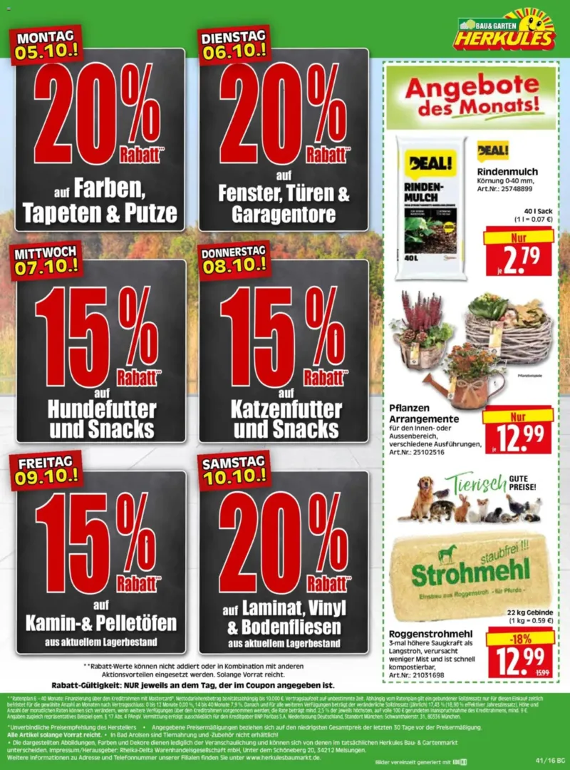 Herkules Baumarkt Prospekt vom 05.10.2026, Seite 16