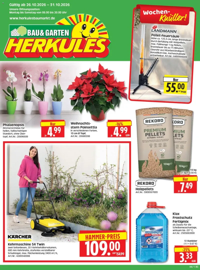 Herkules Baumarkt Prospekt vom 26.10.2026, Seite 1