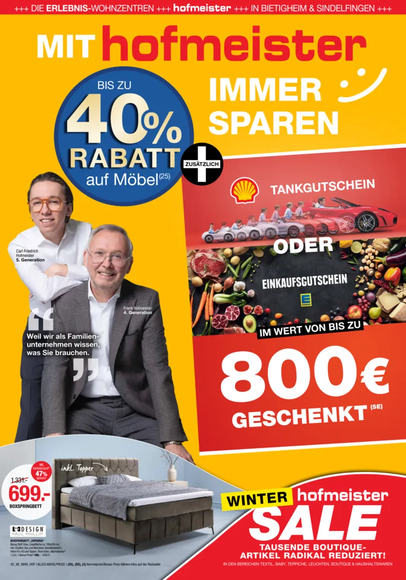 Hofmeister Prospekt vom 10.02.2026, Seite 1