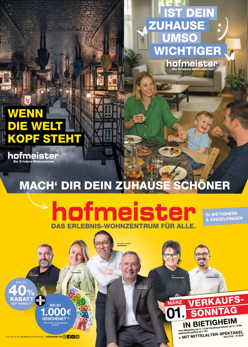 Hofmeister Prospekt vom 24.02.2026, Seite 1