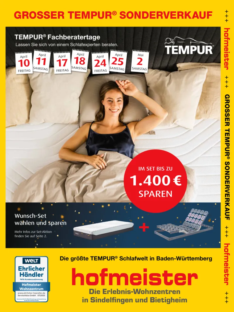 Hofmeister Prospekt vom 08.04.2026, Seite 1