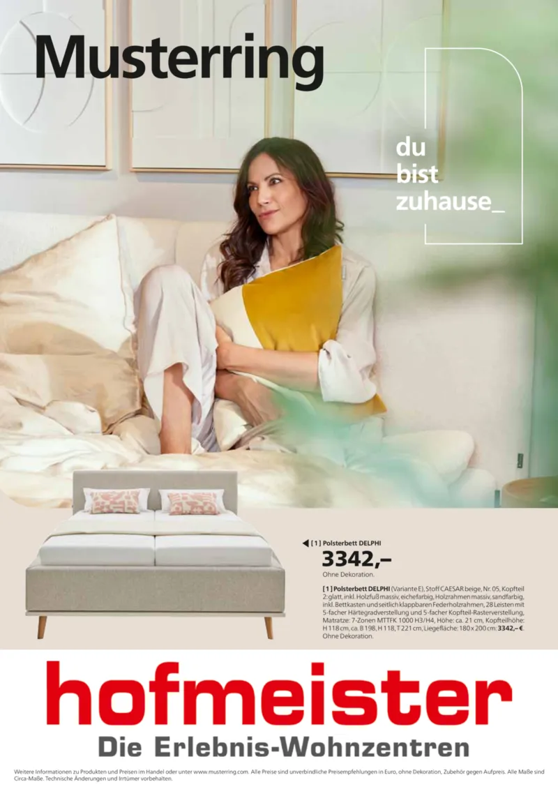 Hofmeister Prospekt vom 01.09.2026, Seite 1