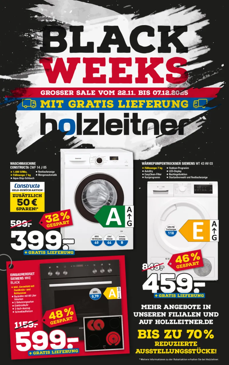 holzleitner Prospekt vom 22.11.2025, Seite 1