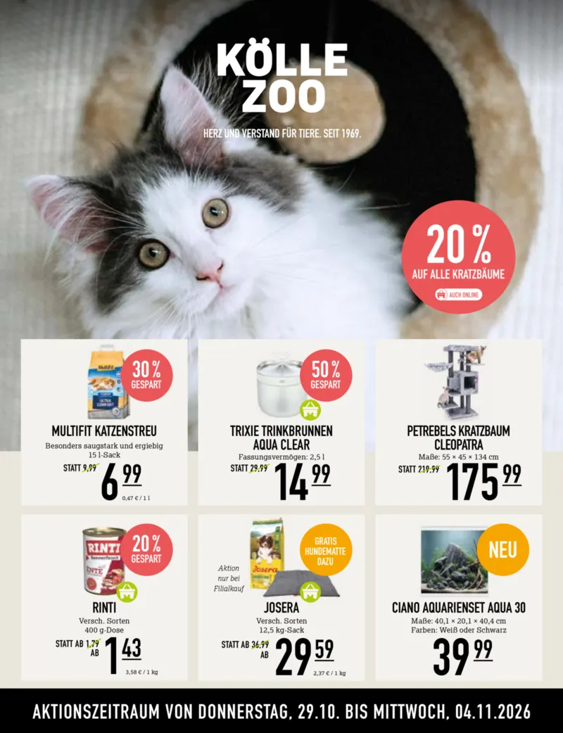Kölle Zoo Prospekt vom 29.10.2026, Seite 1
