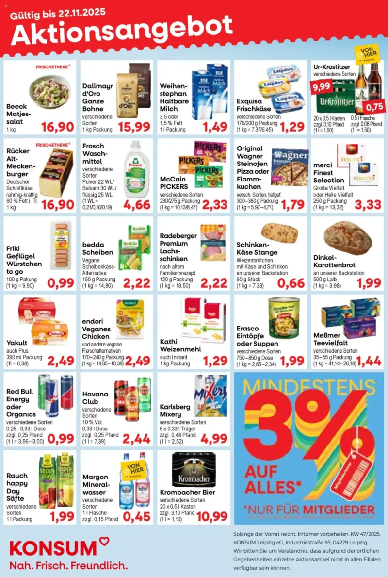 KONSUM Leipzig Prospekt vom 17.11.2025, Seite 1