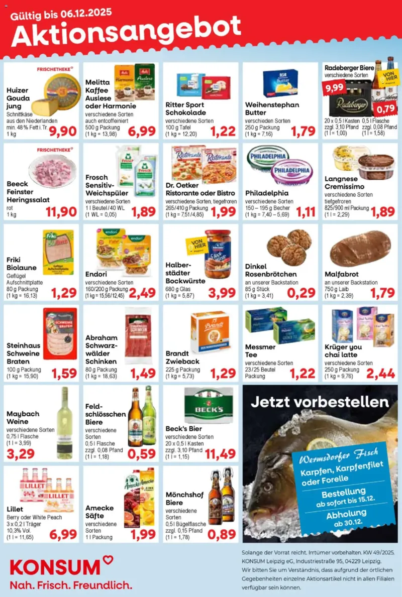 KONSUM Leipzig Prospekt vom 01.12.2025, Seite 1