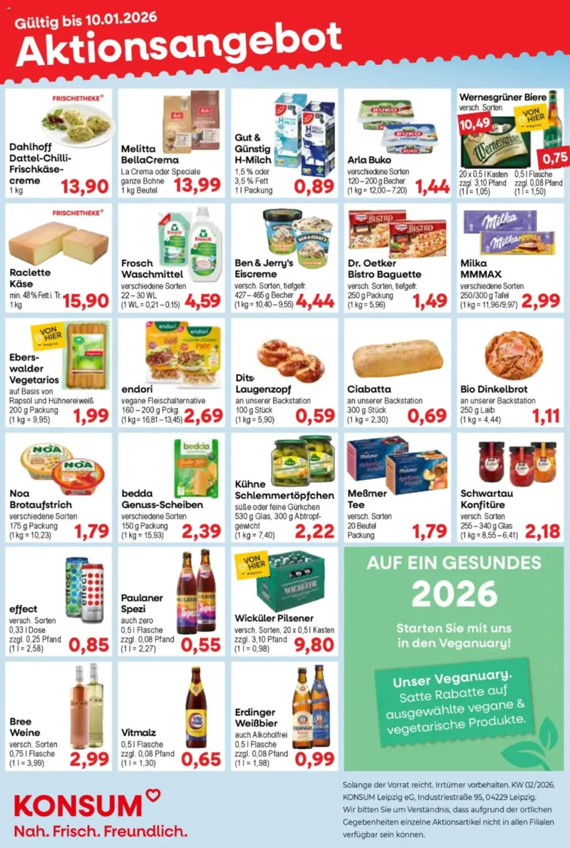KONSUM Leipzig Prospekt vom 05.01.2026, Seite 1