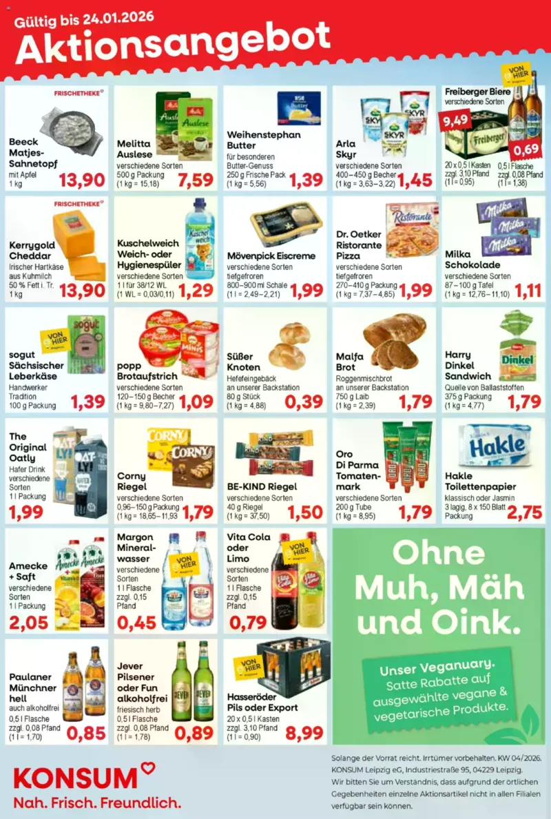 KONSUM Leipzig Prospekt vom 19.01.2026, Seite 1