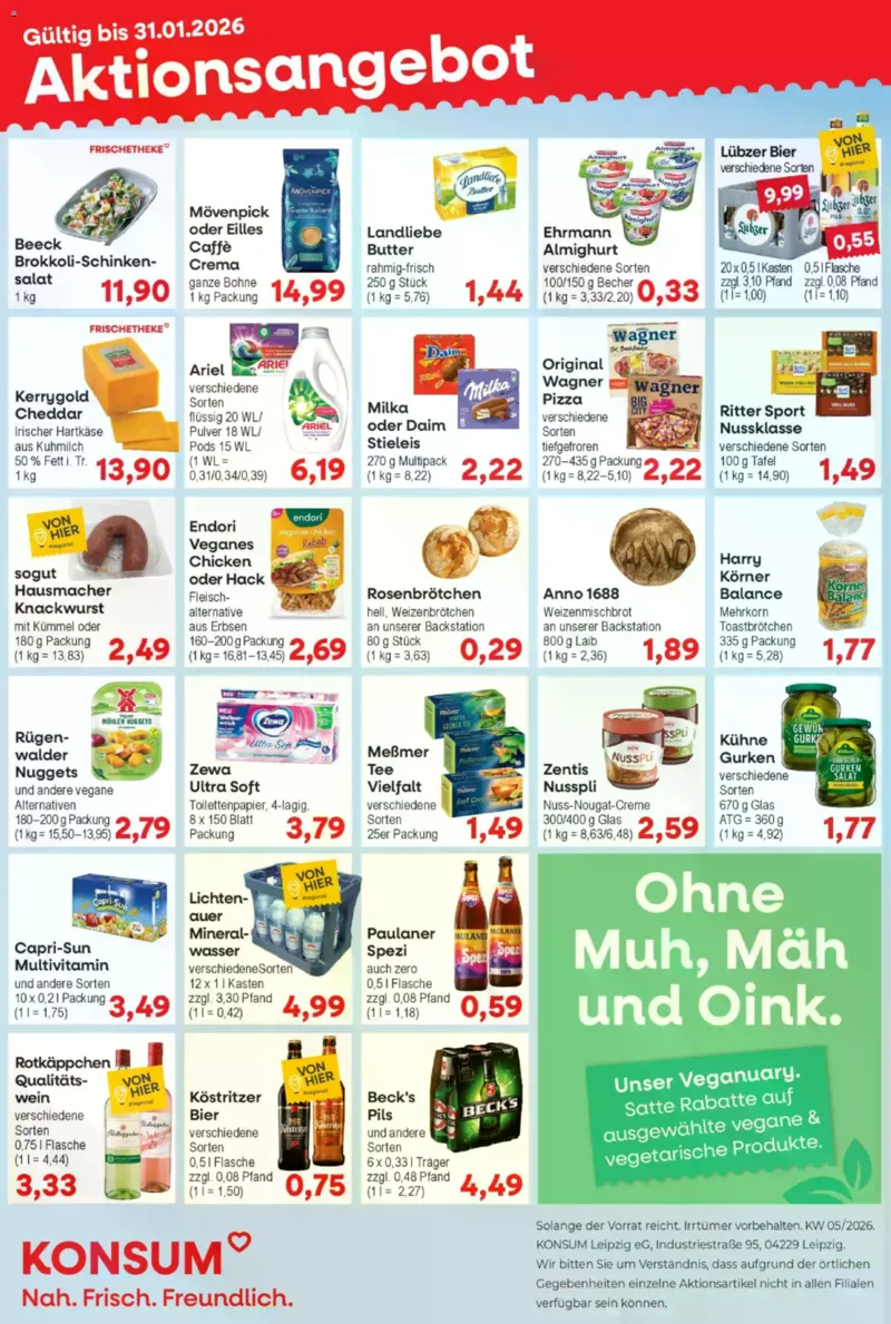 KONSUM Leipzig Prospekt vom 26.01.2026, Seite 1