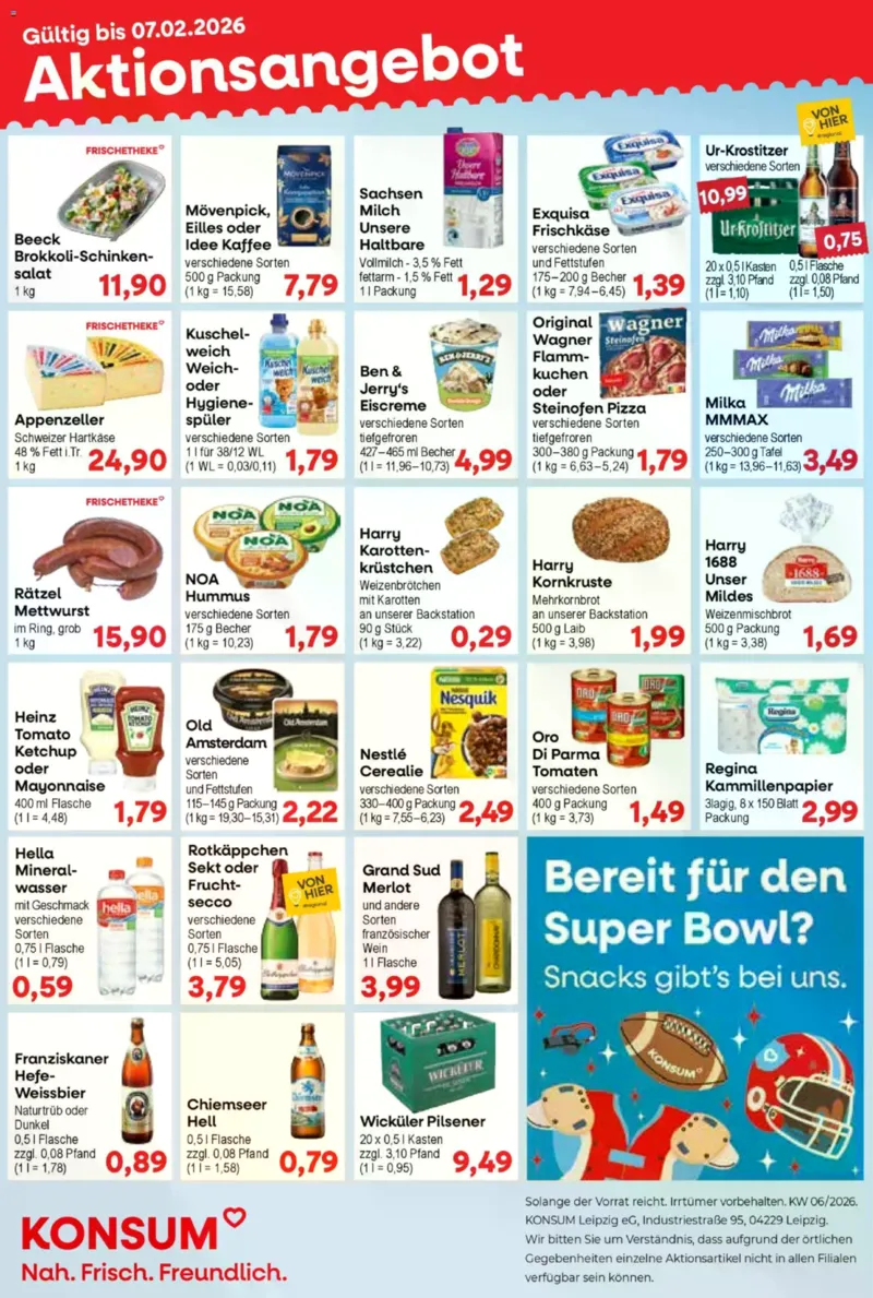 KONSUM Leipzig Prospekt vom 02.02.2026, Seite 1