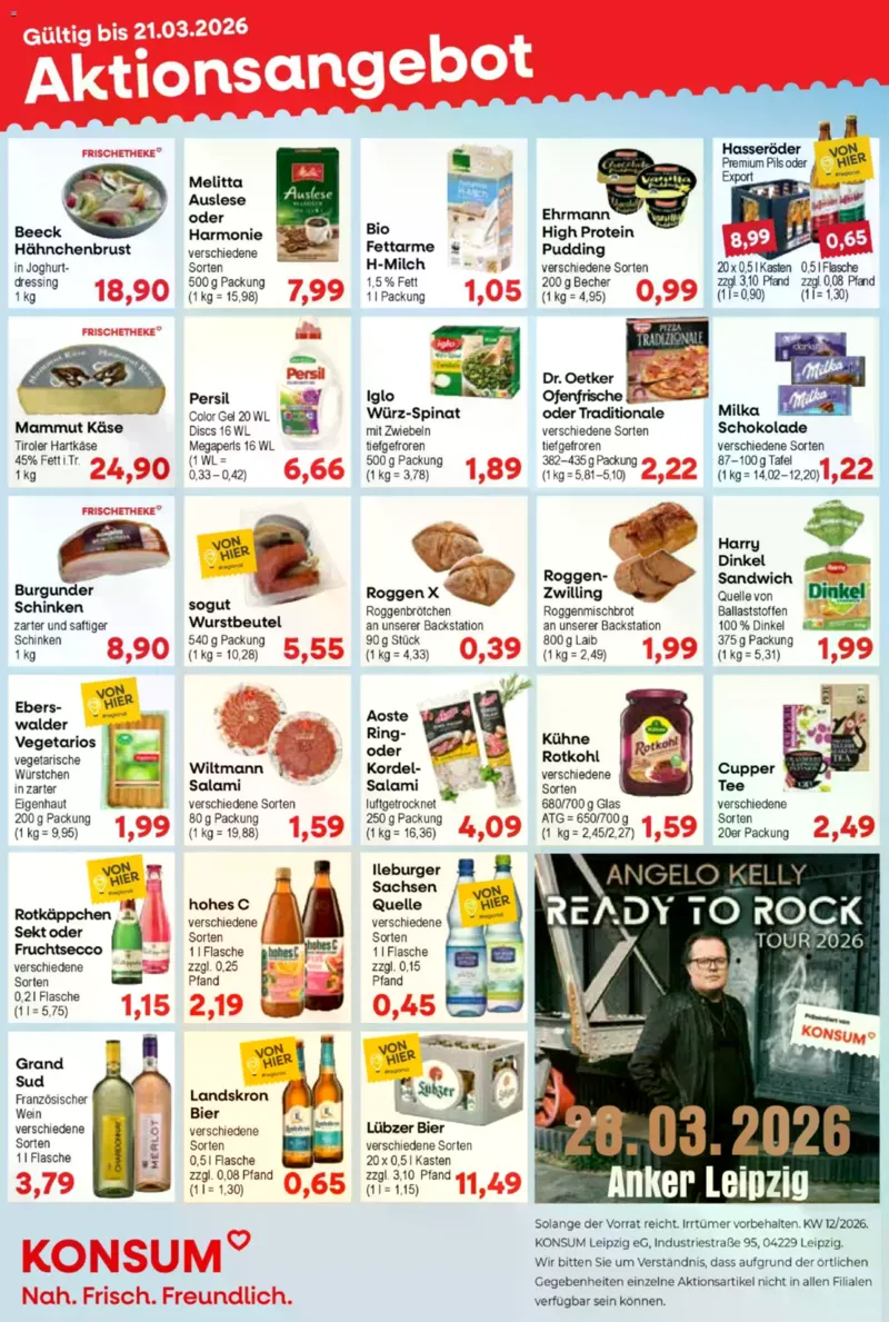 KONSUM Leipzig Prospekt vom 16.03.2026, Seite 1