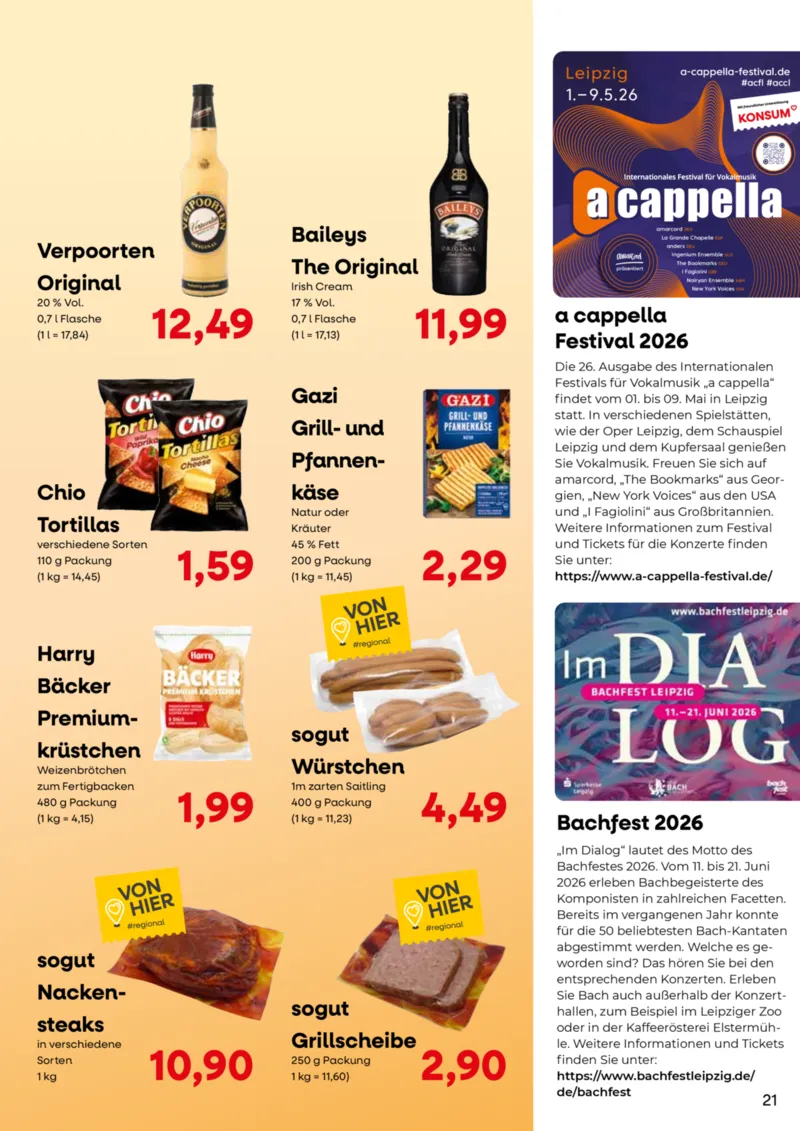 KONSUM Leipzig Prospekt vom 23.03.2026, Seite 21