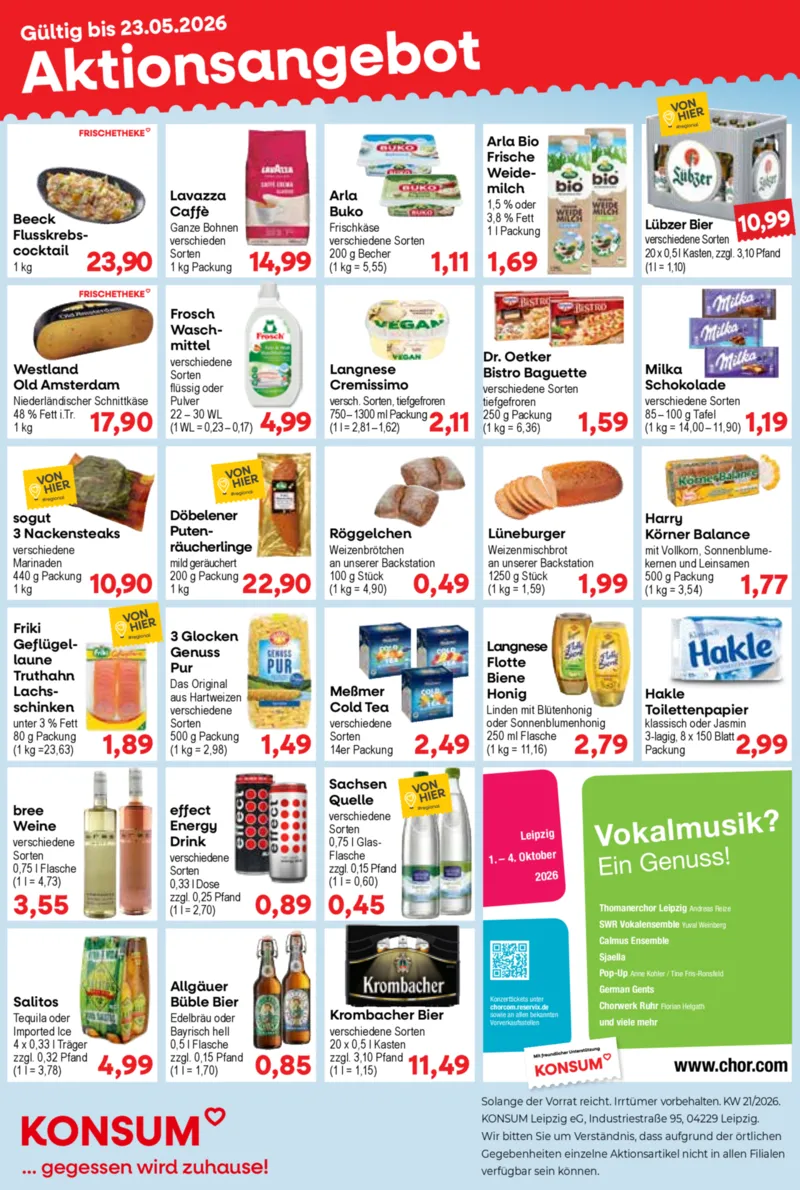 KONSUM Leipzig Prospekt vom 18.05.2026, Seite 1