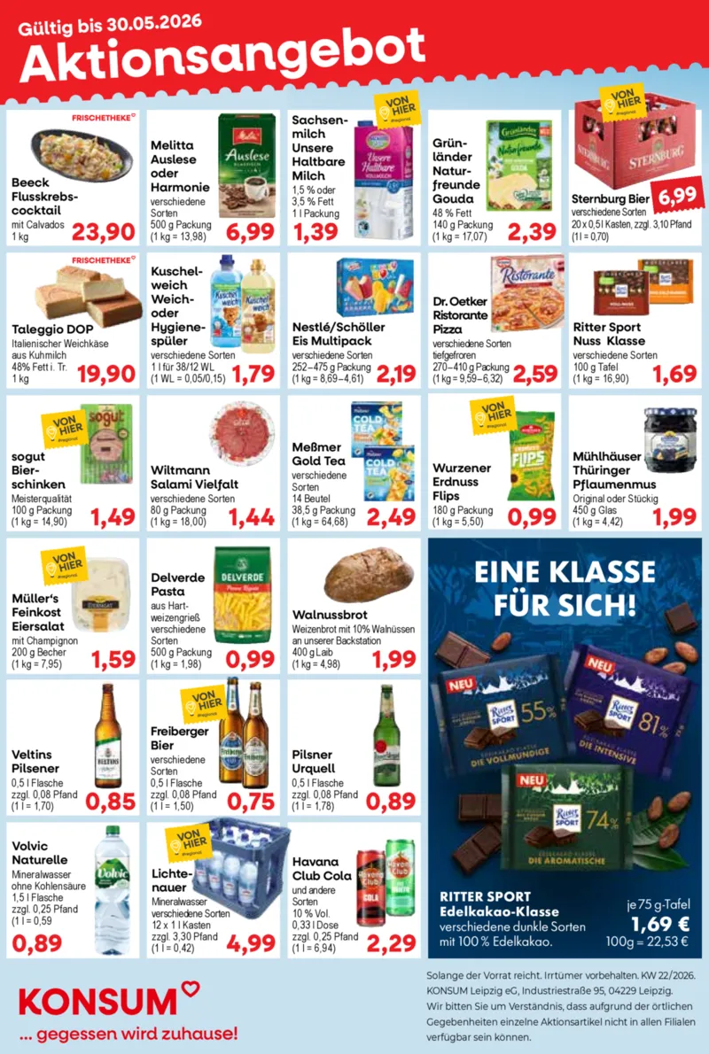 KONSUM Leipzig Prospekt vom 26.05.2026, Seite 1