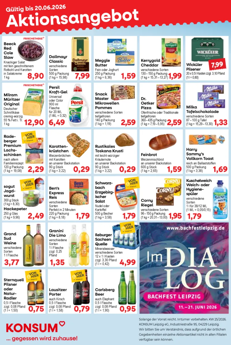 KONSUM Leipzig Prospekt vom 15.06.2026, Seite 1