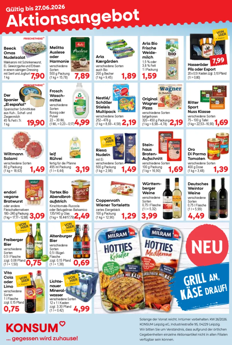 KONSUM Leipzig Prospekt vom 22.06.2026, Seite 1
