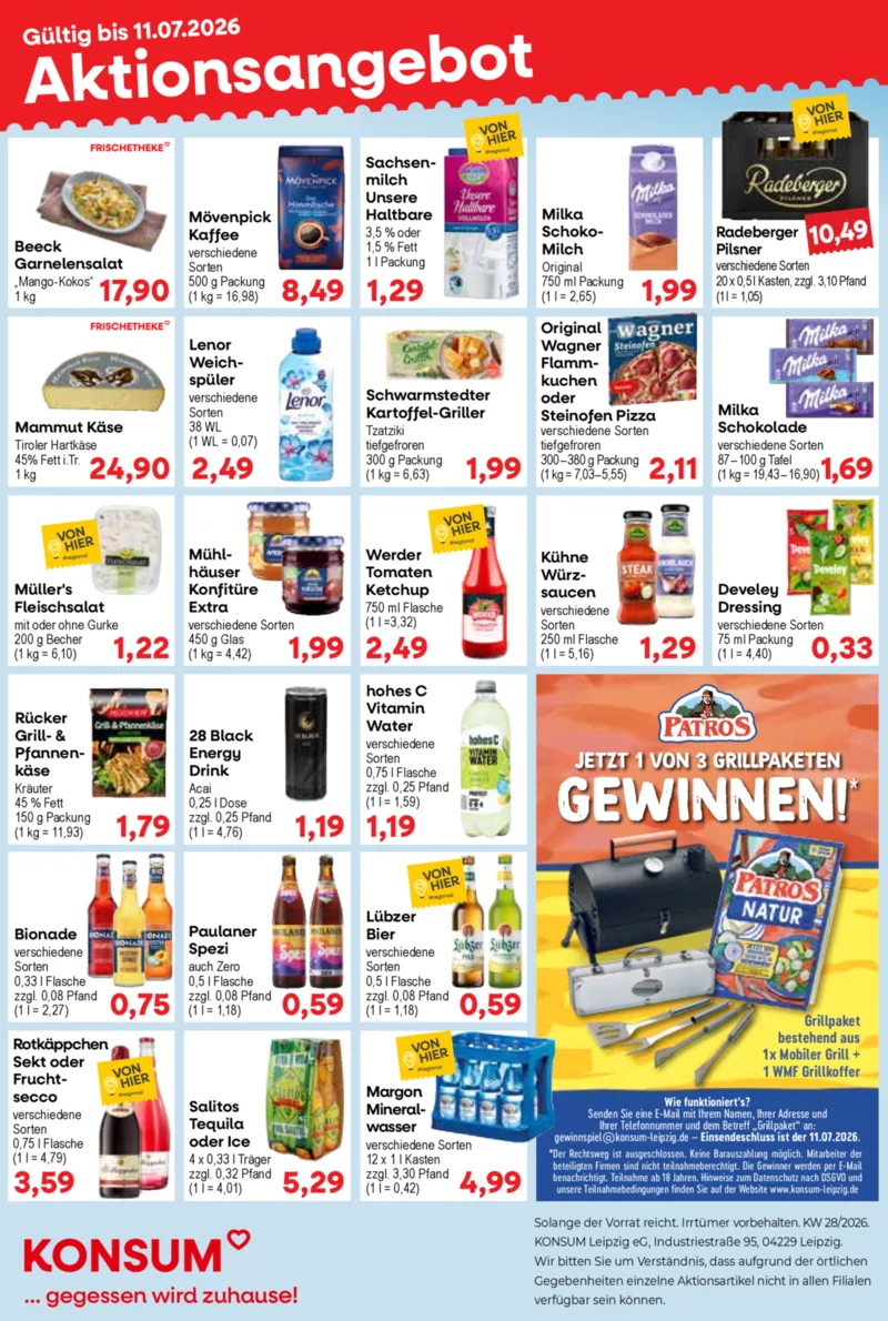 KONSUM Leipzig Prospekt vom 06.07.2026, Seite 1